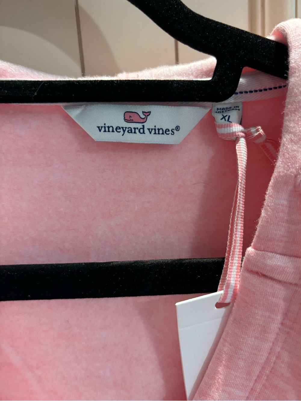 Vineyard Vines Flamingo Heather Pink Popover Hoodie - Picture 2 of 5